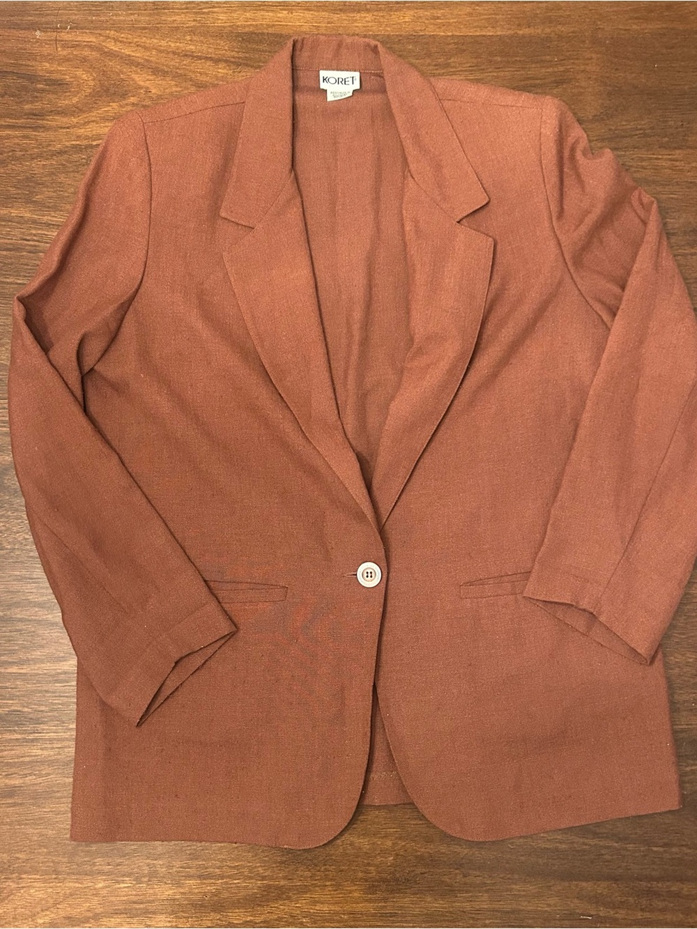 Vintage Koret Men's Rust Brown Single-Button Blazer